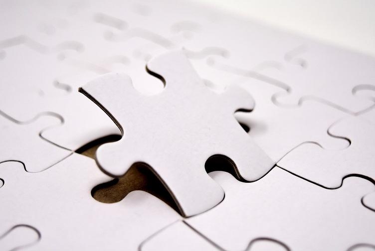 Puzzle piece falling into place